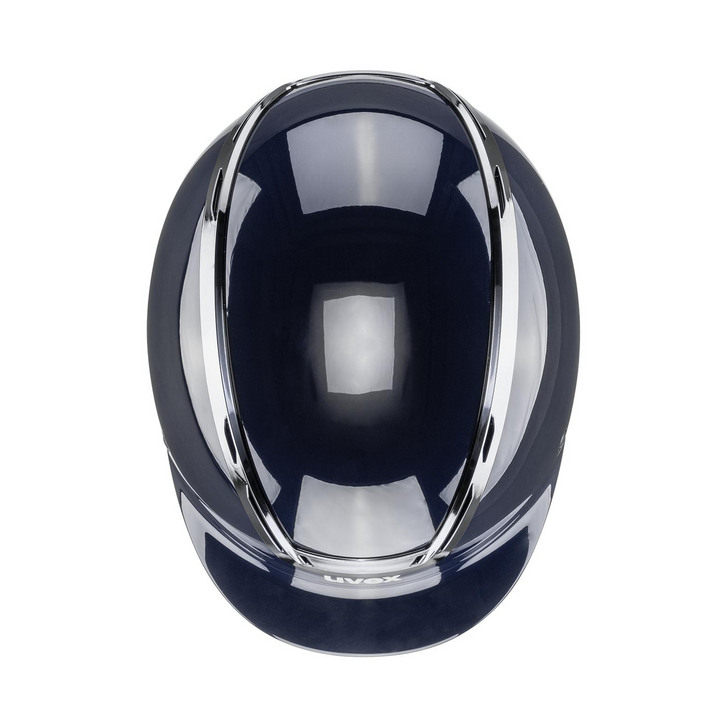 UVEX Exxeed Shiny Chrome Helmet, Navy Glossy