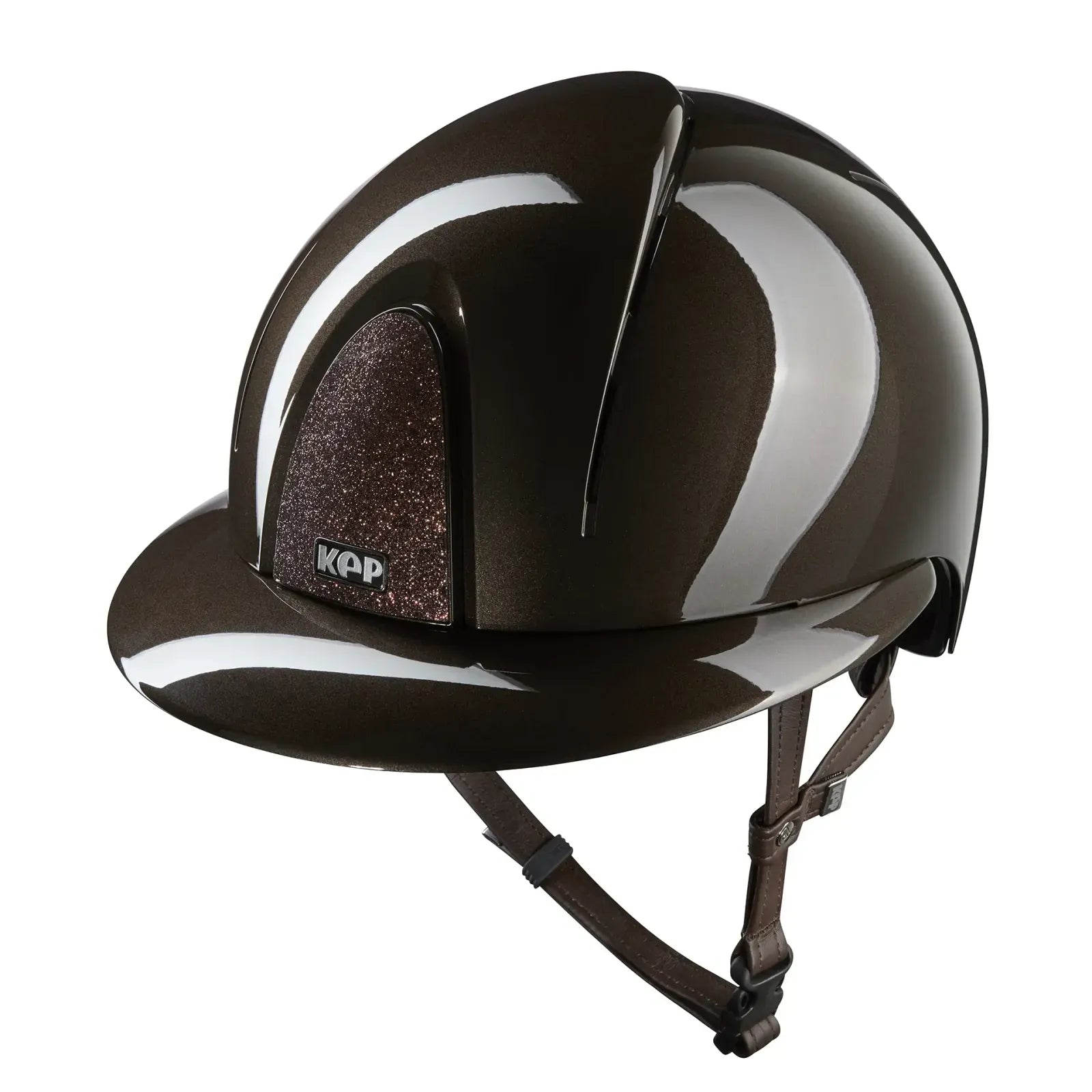 KEP Italia Smart Nova Helmet Metal Polish Polo Visor, Star Brown