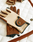 Sixteen Cypress Riding Gloves, Oat & Cognac