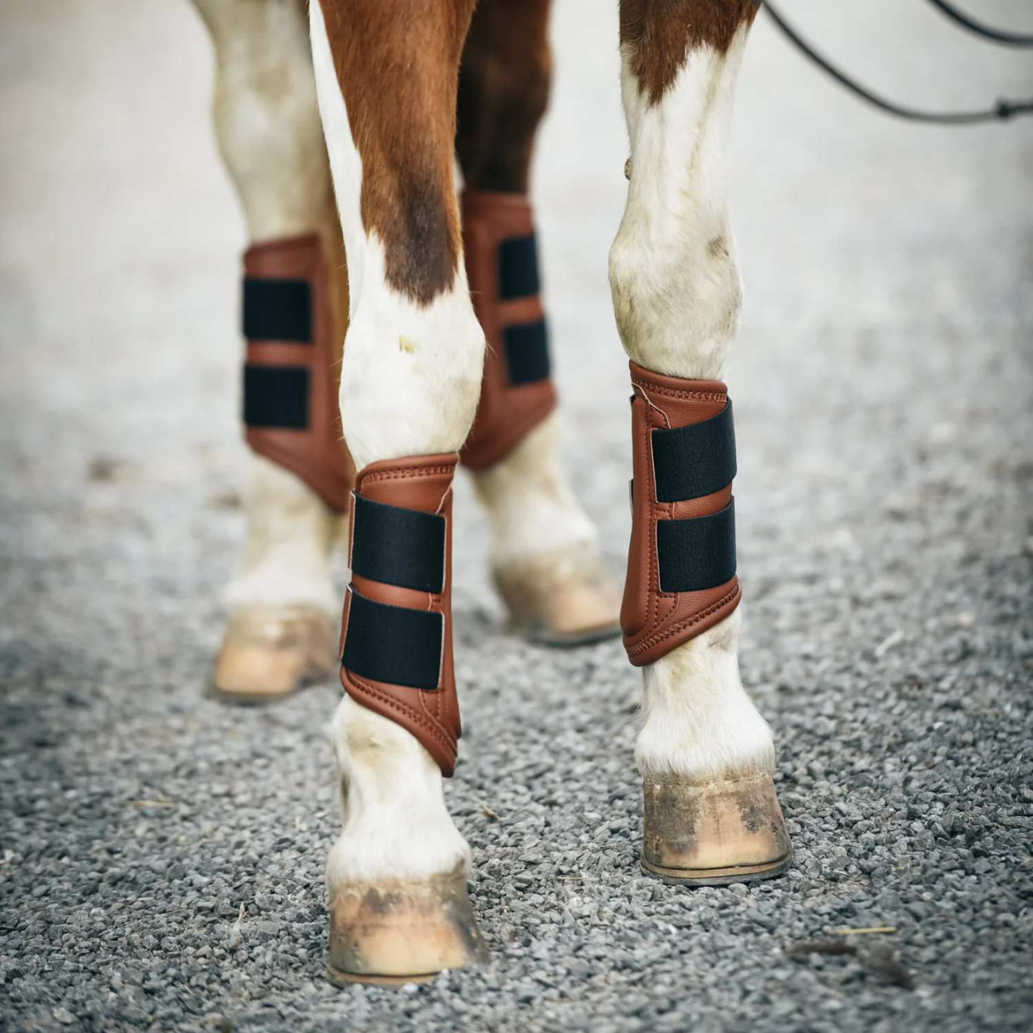 Sixteen Cypress Leatherette Splint Boots, Cognac