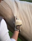 Sixteen Cypress Riding Gloves, Ivory & Cognac