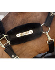 Kentucky Horsewear Nylon Sheepskin Halter Soft, Black