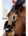 Kentucky Horsewear Nylon Sheepskin Halter Soft, Black