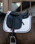 Kentucky Horsewear Glitter Rope Dressage Saddle Pad, White / Marine