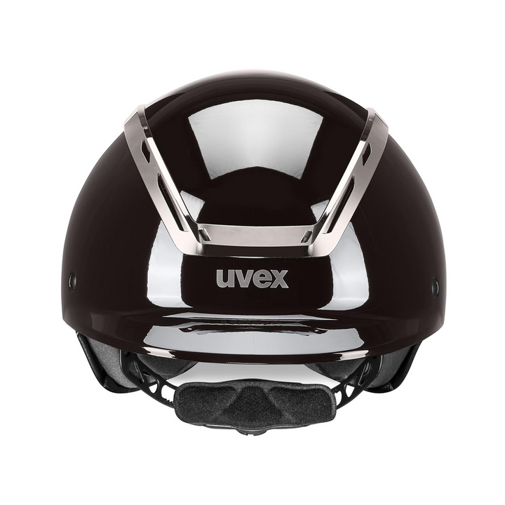 UVEX Exxeed Shiny Chrome Helmet, Mocca Glossy