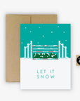 Hunt Seat Paper Co. Let It Snow - Equestrian Winter Christmas Card - Hunter Jump