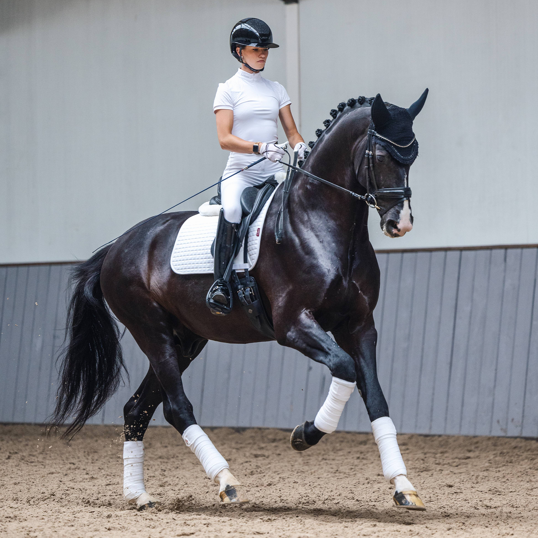 LeMieux Cotton Dressage Saddle Pad, White