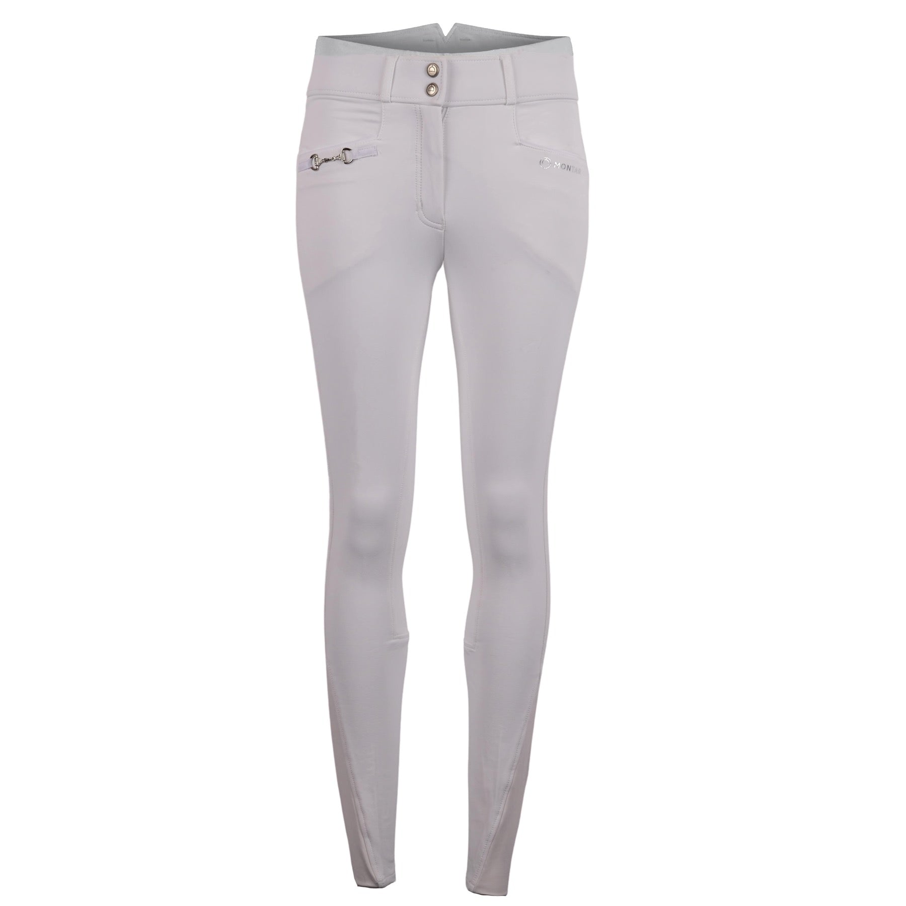 Montar Molly Yati Ladies High Rise Full Grip Breeches, White