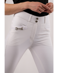 Montar Molly Yati Ladies High Rise Full Grip Breeches, White