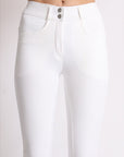 Montar Megan Yati Ladies High Rise Full Grip Breeches, White