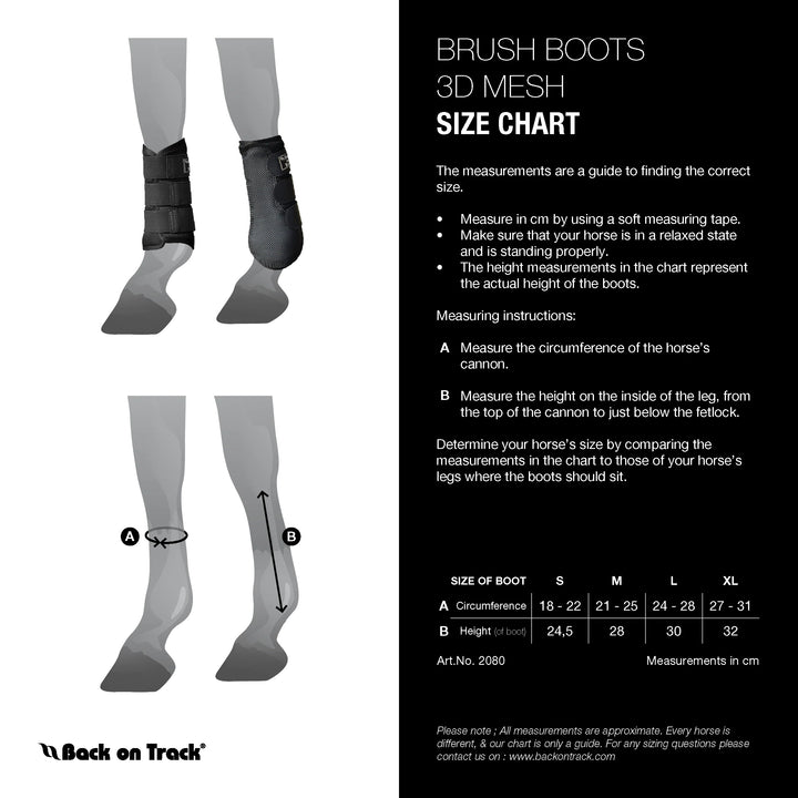 Back on Track 3D Mesh Therapeutic Splint Boots (Brush Boots), White