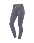 Schockemohle New Ladies Full Grip Mid Rise Pocket Riding Tights, Slate Grey