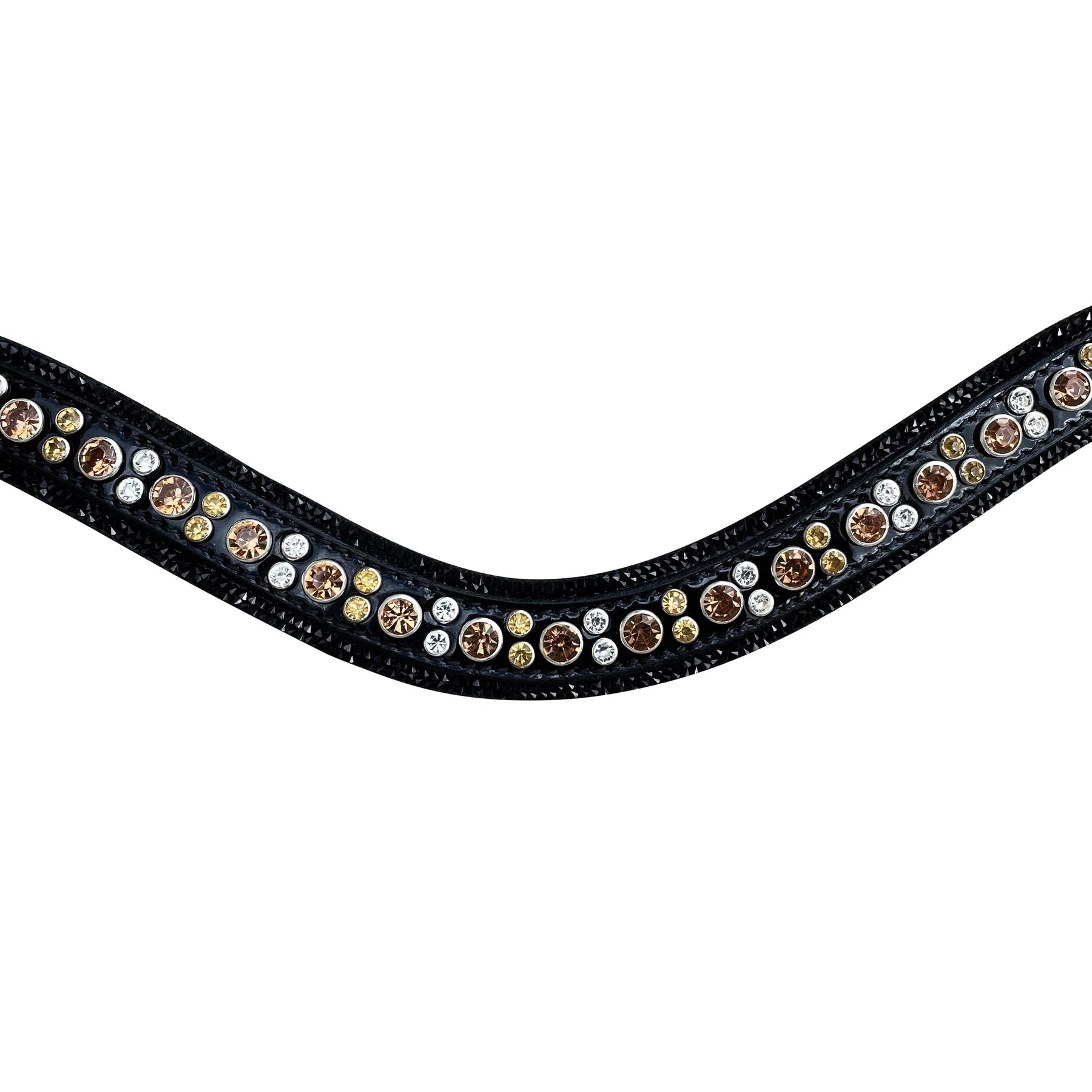 Lumiere Ariana Crystal Browband, black Leather