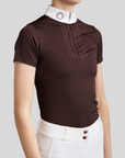 Montar MoViolet Ladies Short Sleeve Competition Shirt, Brown