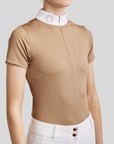 Montar MoViolet Ladies Short Sleeve Competition Shirt, Latte