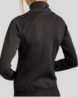 Montar MoPaige Pintucks and Crystals Full Zip Lightweight Jacket, Black