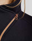 Montar MoNaja Rosegold Full Zip Sweatshirt, Dark Navy