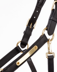 Kavalkade Cinta Leather Halter, Black with Brass