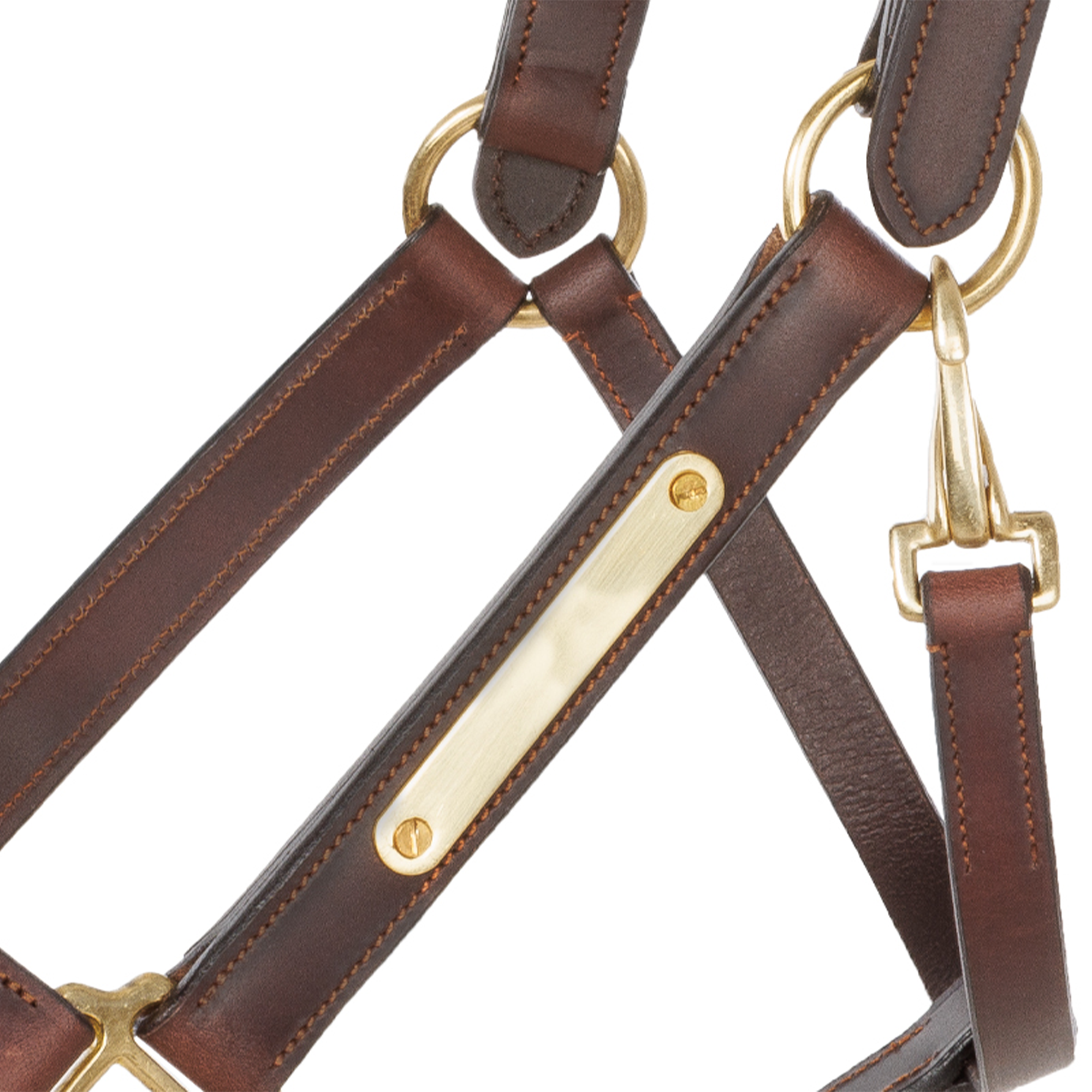 Kavalkade Cinta Leather Halter, Brown with Brass