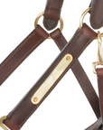 Kavalkade Cinta Leather Halter, Brown with Brass