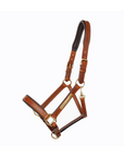 Kavalkade Cinta Leather Halter, Cognac with Brass