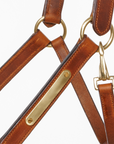 Kavalkade Cinta Leather Halter, Cognac with Brass