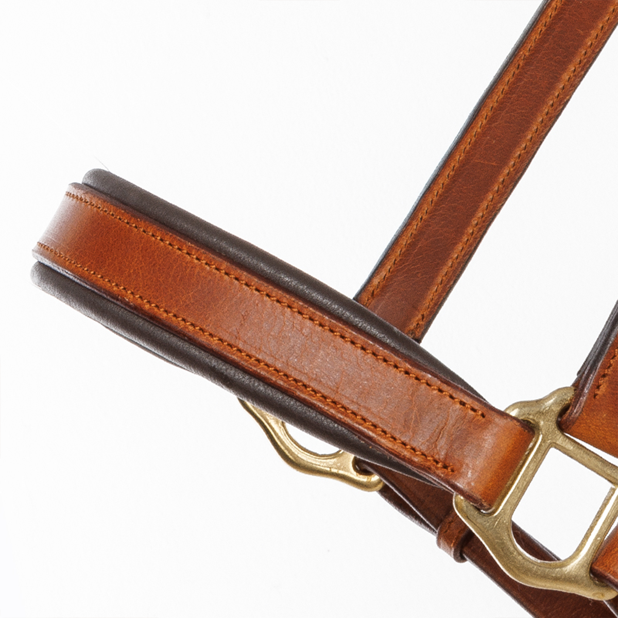 Kavalkade Cinta Leather Halter, Cognac with Brass