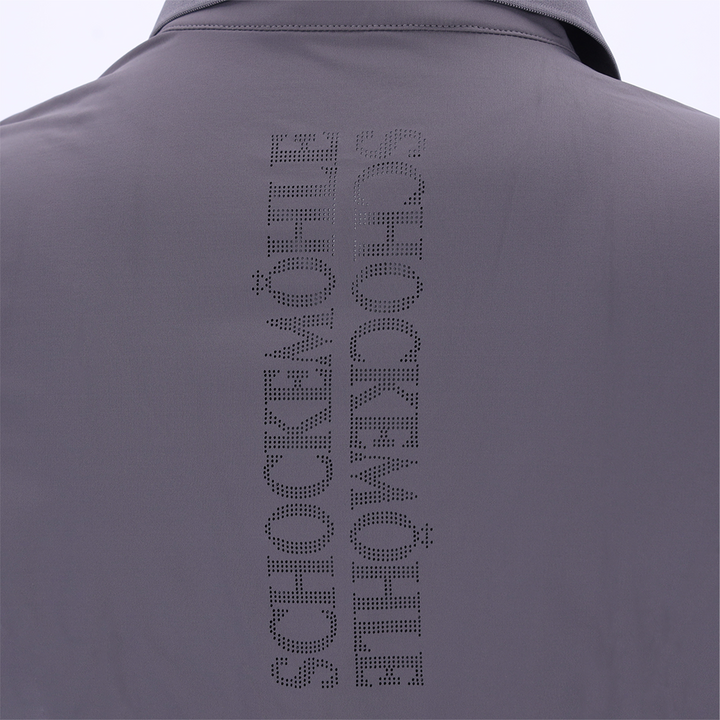 Schockemohle SPMilla Style Ladies Short Sleeve Polo Shirt, Slate Grey