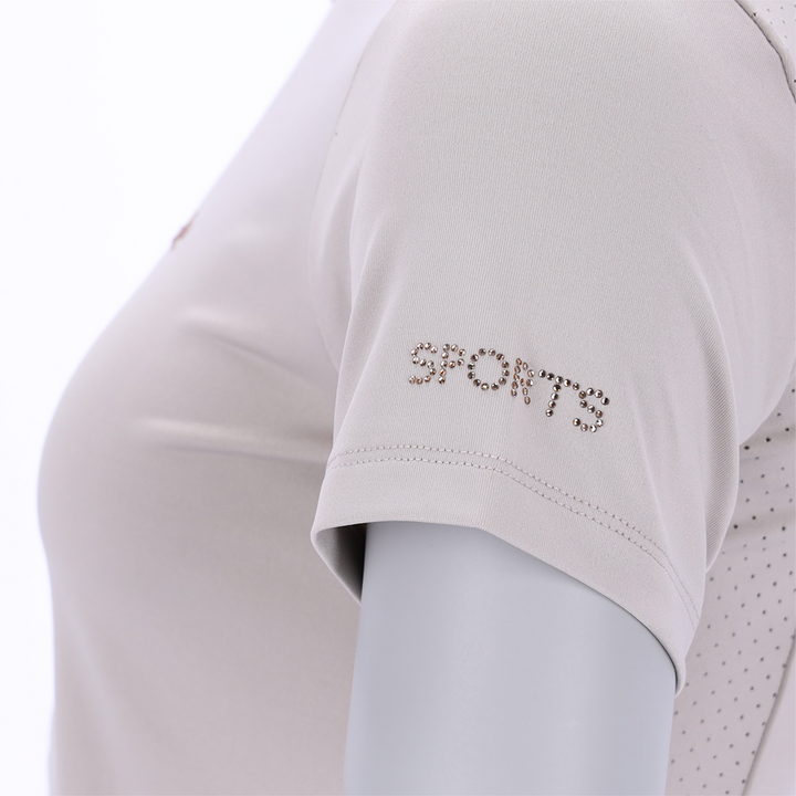 Schockemohle Summer Page Style Ladies Short Sleeve Training Shirt, Chalk