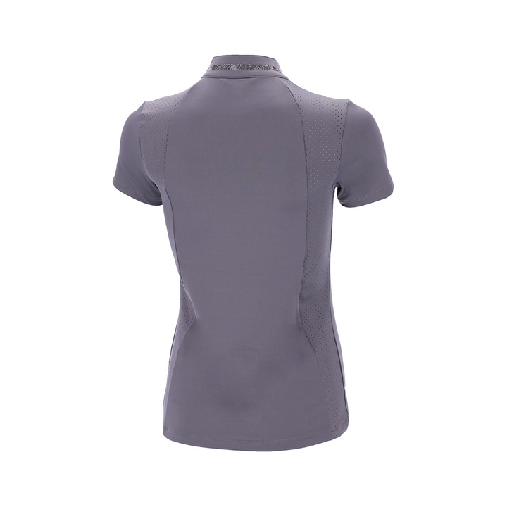 Schockemohle Summer Page Style Ladies Short Sleeve Training Shirt, Slate Grey