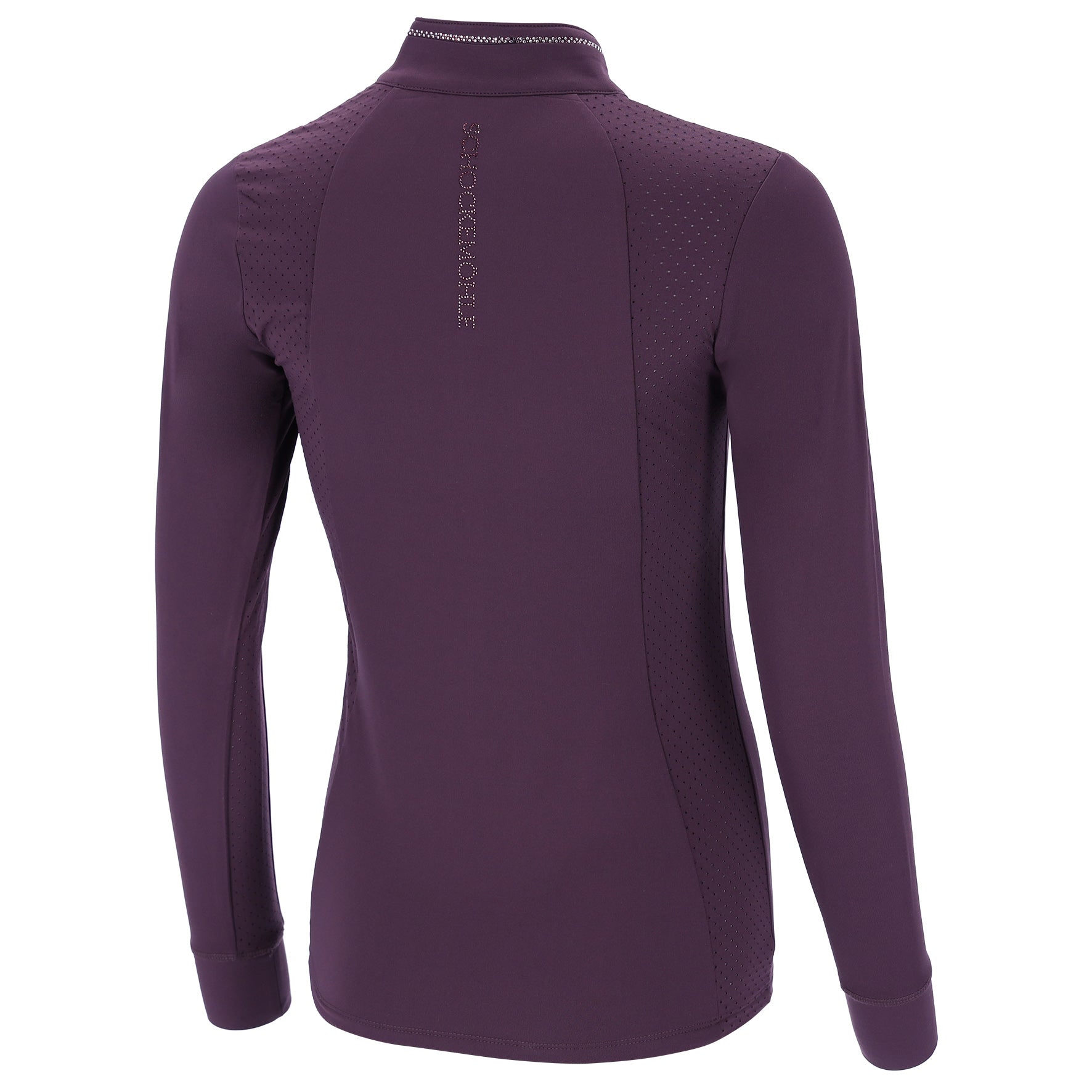 Schockemohle SPPeppa Ladies Long Sleeve 1/2 Zip Training Shirt, Deep Mauve