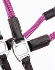 Kavalkade Cavo Rope Halter Set with Lead, Black / Purple