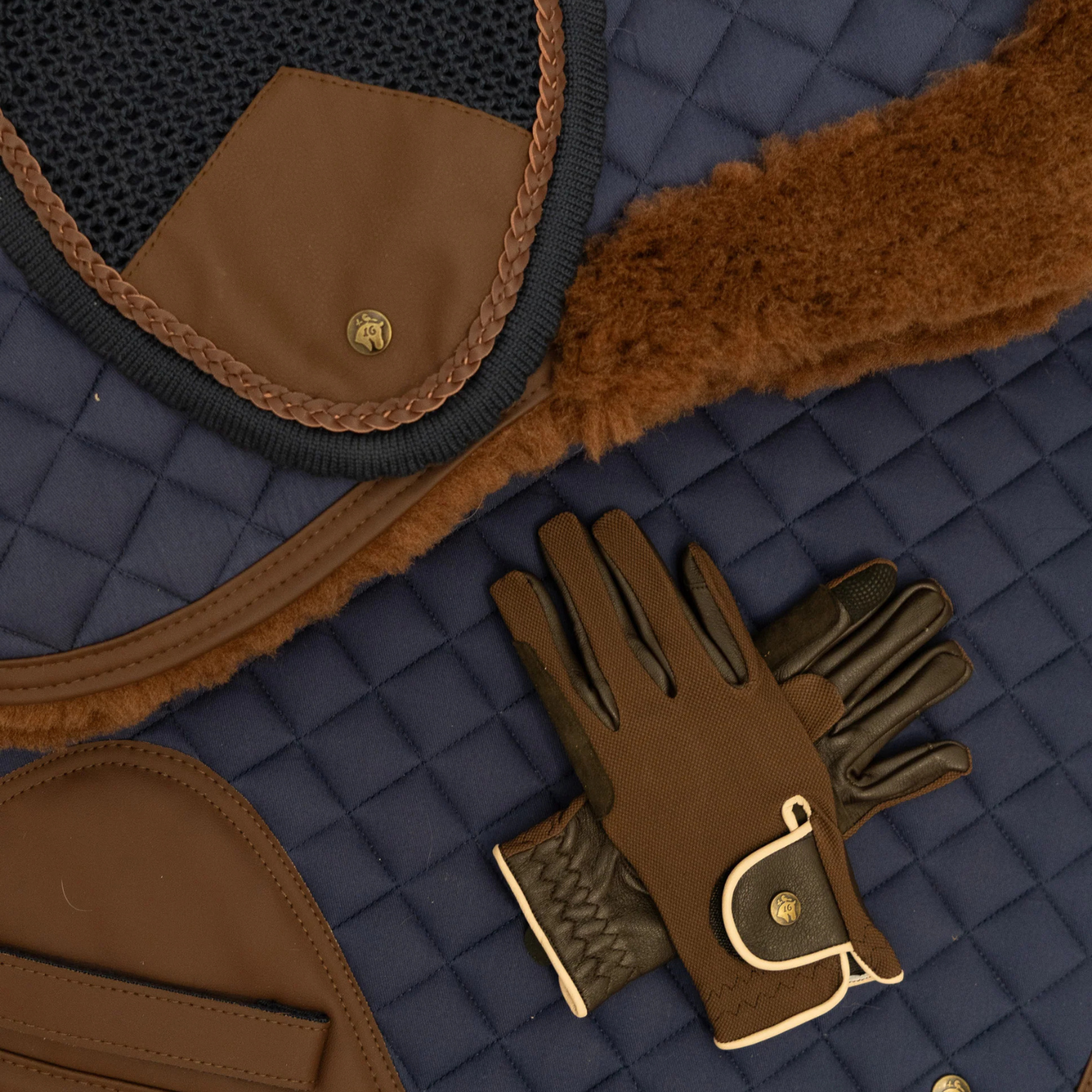 Sixteen Cypress Riding Gloves, Tobacco