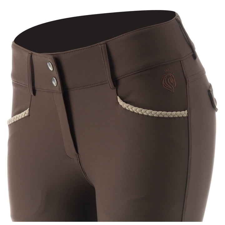 Equinavia Madeleine Womens Knee Patch Breeches, Earth Brown