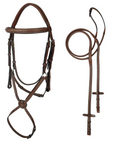 ADT Tack Imperial Figure 8 Bridle with Raised Fancy Rubber Reins