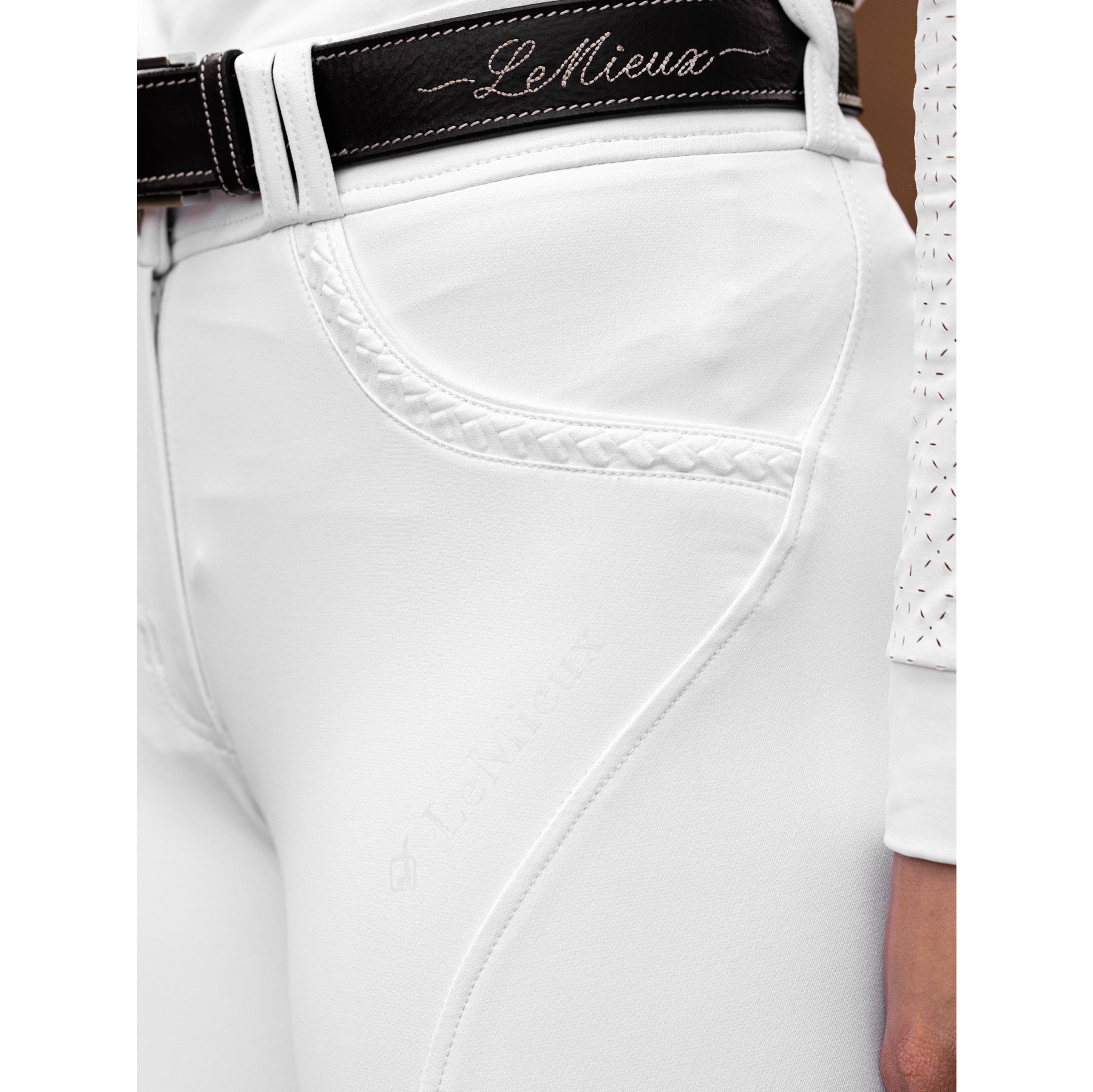 LeMieux Amara II Ladies Knee Grip Breeches, White