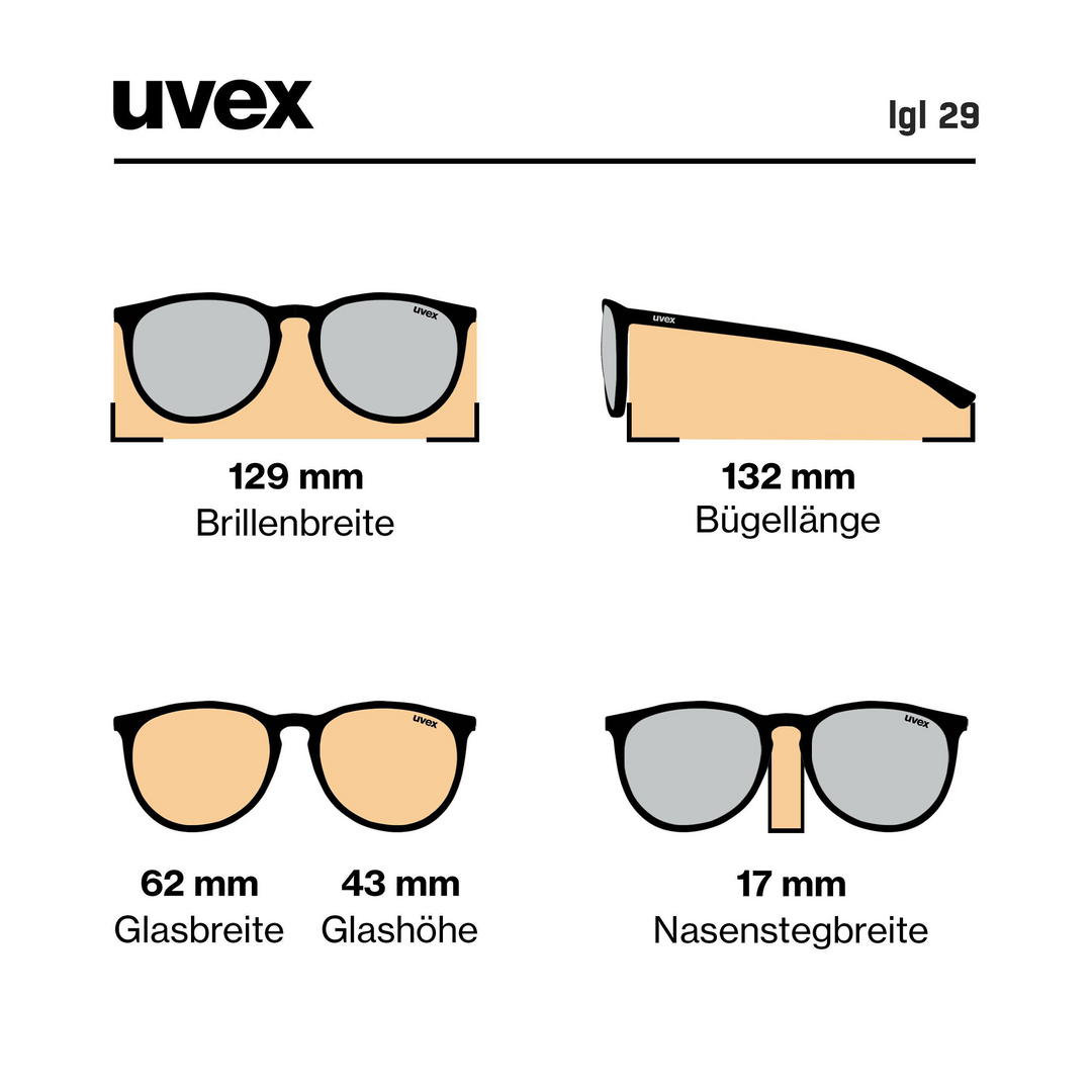 UVEX LGL 29 Sunglasses, Green Lens