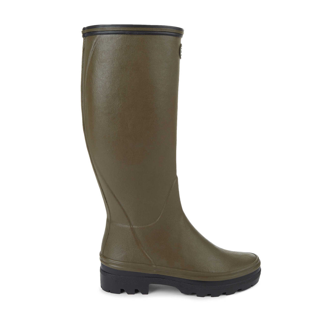 Le Chameau Women's Giverny Jersey Lined Waterproof Boots, Vert Chameau