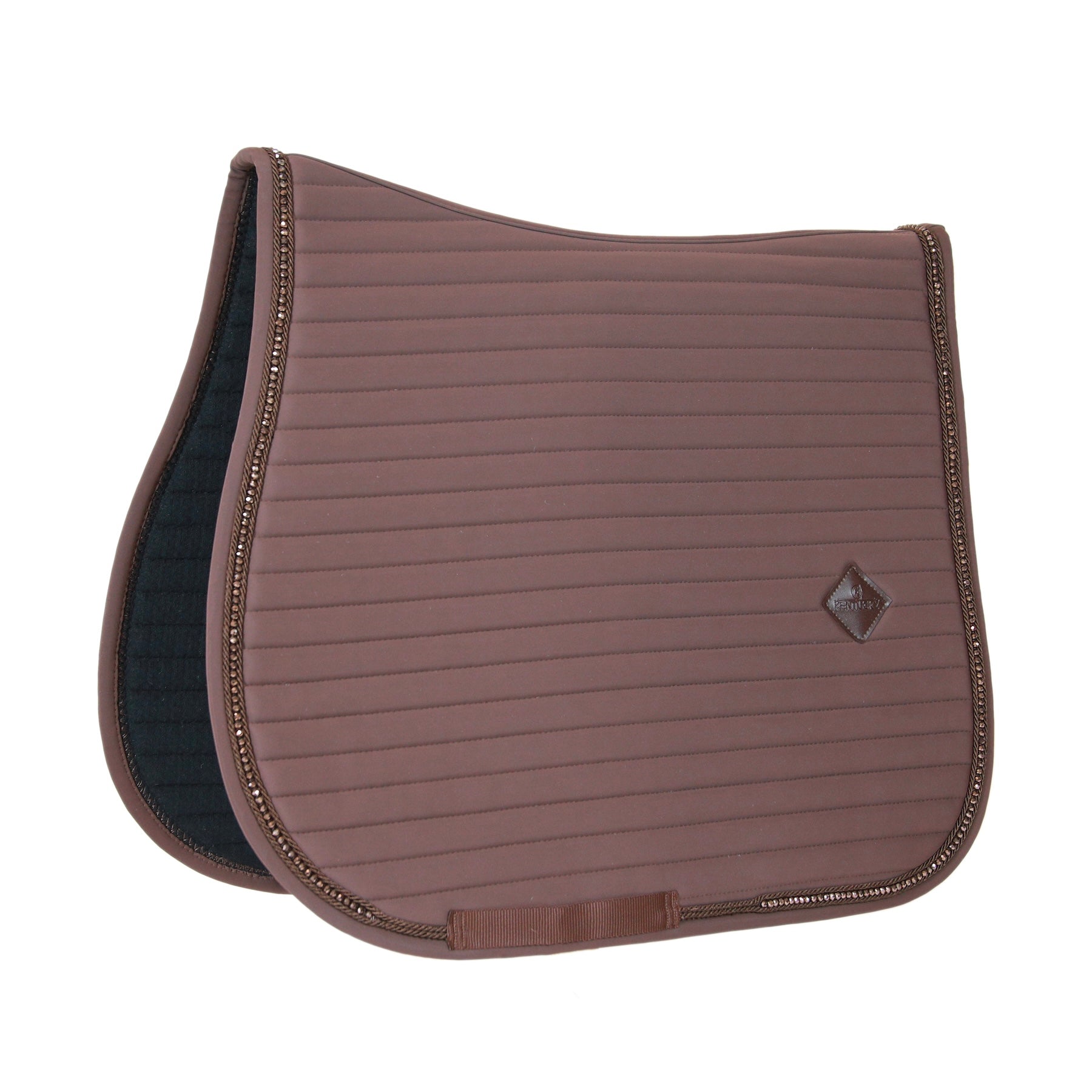 Kentucky Horsewear Saddle Pad Pearls Jumping Brown Edition