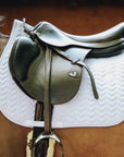 Kentucky Horsewear Saddle Pad Fishbone Jumping White Edition