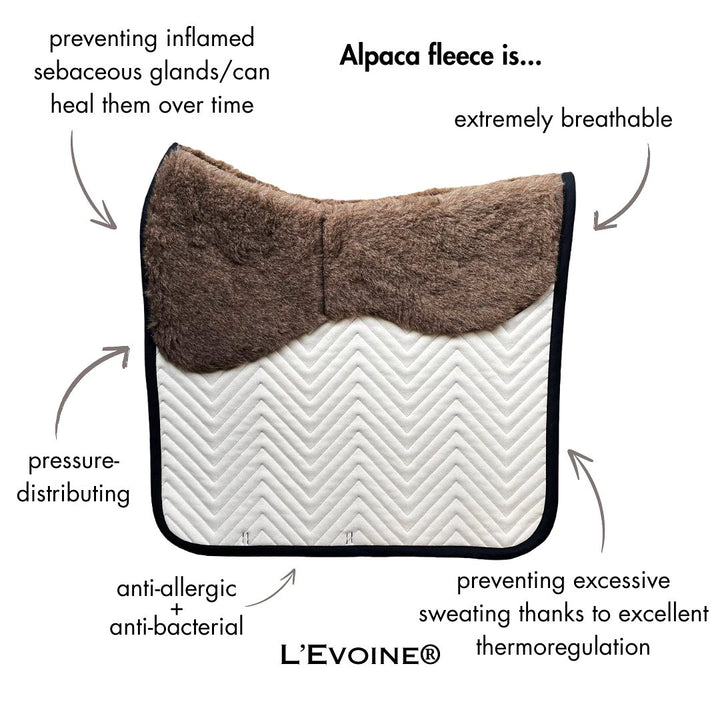 L'Evoine Alpaca Dressage Saddle Pad, Linen