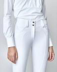 Yagya Ladies Compression Performance Knee Grip Breeches, White