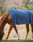 Sixteen Cypress Cotton Waffle Horse Drying Towel, Indigo