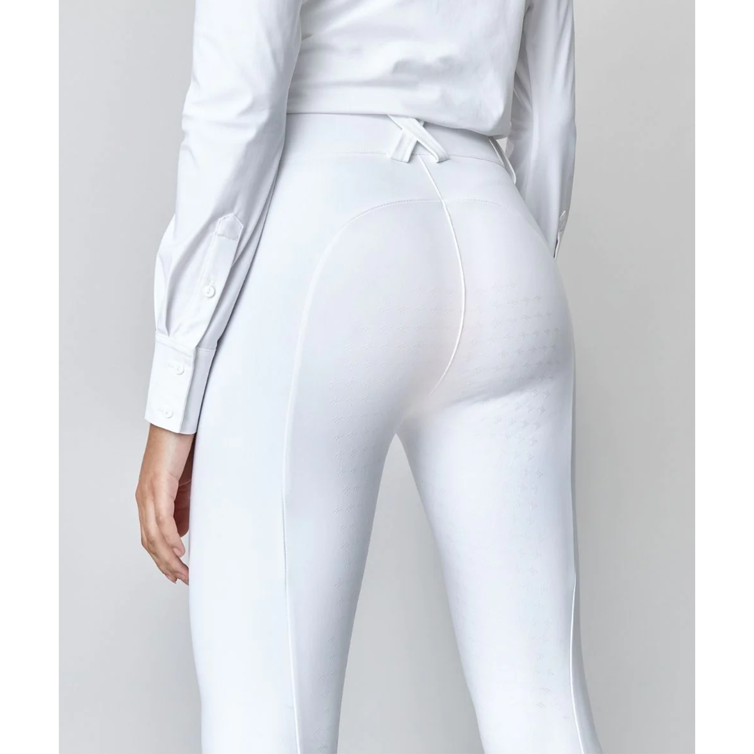 Yagya Ladies Compression Performance Knee Grip Breeches, White