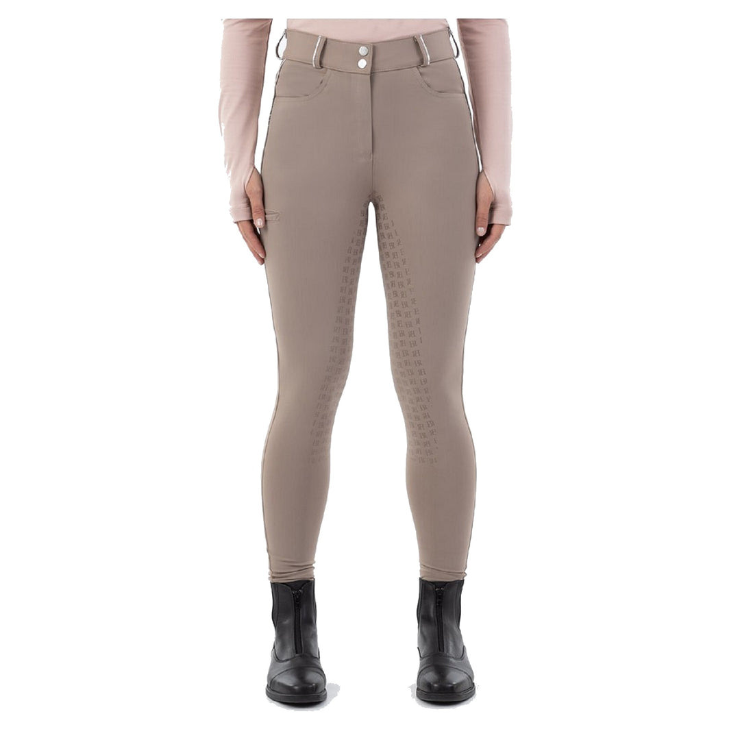 K898 Women's Horse Riding Pants Equestrian Women Tights Breeches Full Seat  Silicon with Pocket X-Large Black
