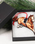 Jumping Horse Ornaments - Chestnut Hunter Jumper