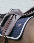 Kentucky Horsewear Dressage Saddle Pad with Plaited Cord, Navy