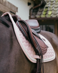 Kentucky Horsewear Show Jumping Saddle Pad with Plaited Cord, Soft Rose