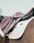 Kentucky Horsewear Show Jumping Saddle Pad with Plaited Cord, Beige