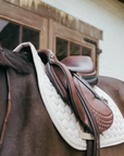 Kentucky Horsewear Show Jumping Saddle Pad with Plaited Cord, Beige